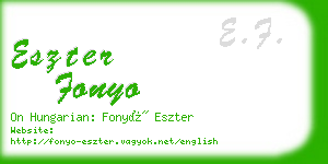 eszter fonyo business card